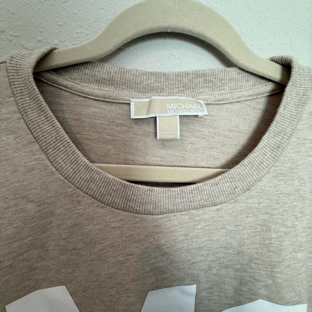 Michael Kors Tan Sweatshirt with White Logo - Picture 2 of 4